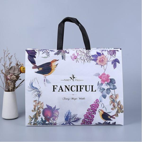 Foldable Non-woven Shopping Tote Bag Custom Packaging with Logo Portable Carrier
