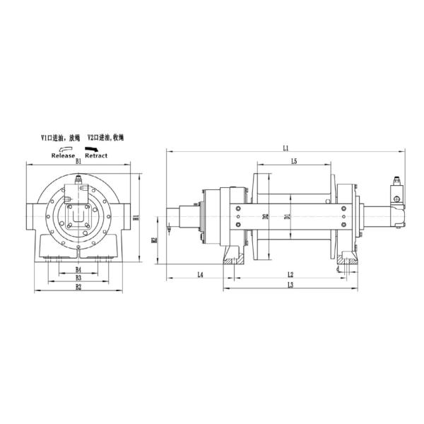 2T-20T OEM Hydraulic Winches For Rescue Truck