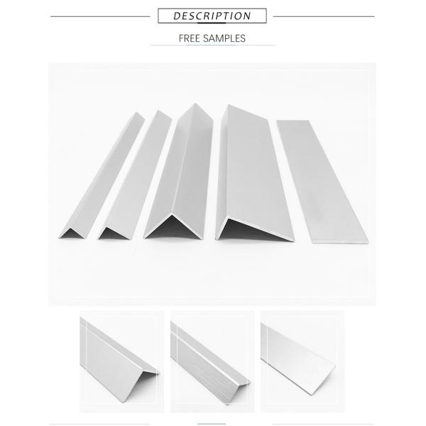 Brushed Anodized 3 Sided Aluminum Corner Guard Protectors 90 Degree Edge Profile Angles