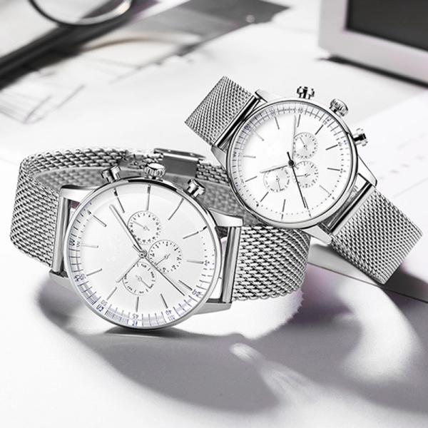 3ATM Waterproof Couple Quartz Watch , 12mm Dial Rose Gold Couple Watch