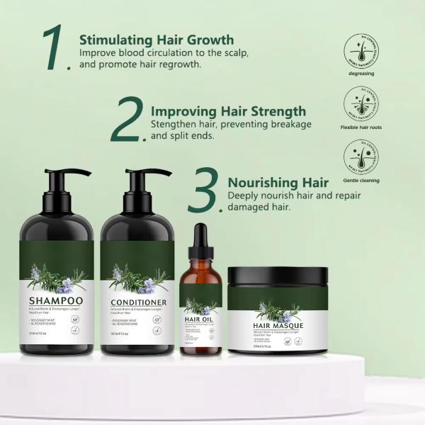 Champú Vegano de Marca Privada para Control de Grasa con Romero y Menta OEM