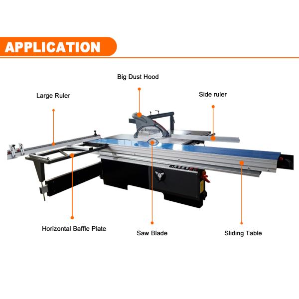 300X30MM Blade Size Circular Sliding Table Panel Saw Machine for Plywood MDF Cutting