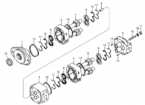 EC460B LR EC460C L EC460B LC Пилотная насосная установка Беллевые детали экскаватора Гидравлическая насосная установка VOE 14537295