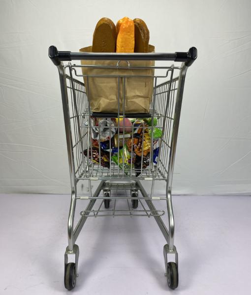 Customizable Logo Steel Shopping Cart 125L Supermarket Shopping Trolley Cart