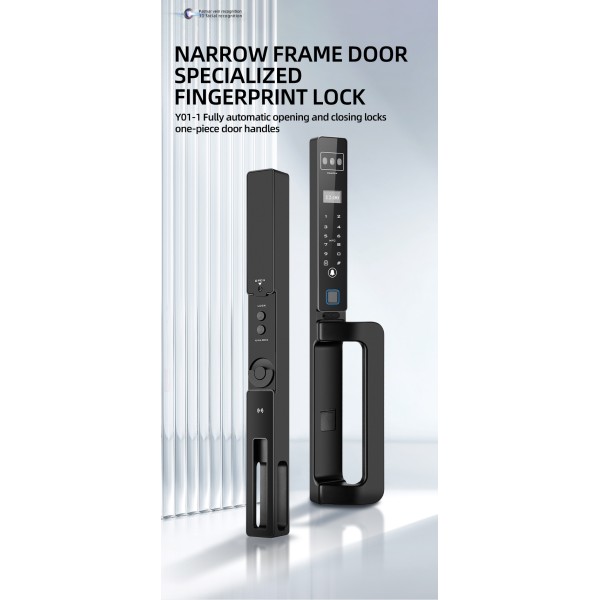 TTLOCK Wholesale Face Recognition Fingerprint Lock Narrow Bezel Cell Phone Aluminum Door Code Lock Automatic Smart Door Locks