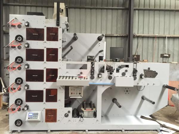 6 Color Flexo Paper Printing Machine , 520mm Letterpress Printing Machine