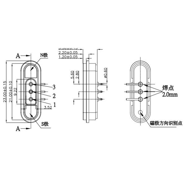 3 Pin Magnetic Connectors 5A Pogo Pin Magnetic Connector 12V Male Female