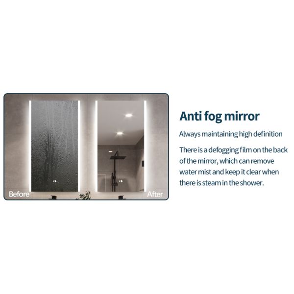 Shatterproof Wall Hung Vanity Mirror 60*80CM 70*90CM 75*100CM 75*120CM