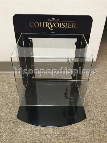 Metal Acrylic Retail Accessories Display Countertop Jewelry Display Case With Lock
