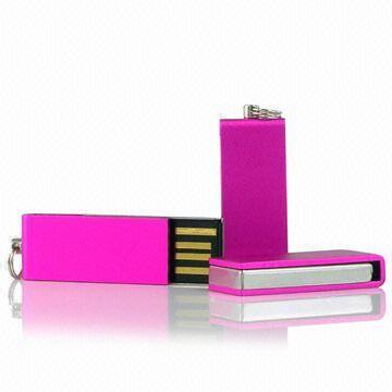 Plástico 512MB, 1GB, 2GB, del OEM memoria USB más pequeña 4GB con un casquillo AT-301B del eslabón giratorio