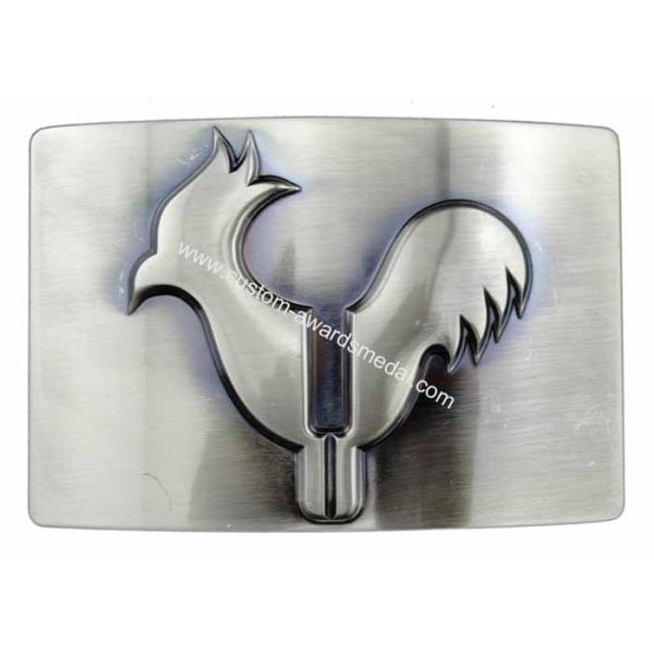 Zinc Alloy Cock Belt Buckle / Custom Made Buckles with Antique Nickel, Gold, Brass Plating for Awards