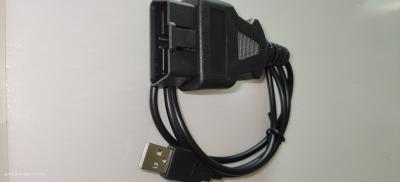 PA66 preto OBD2 ao cabo de USB, cabo diagnóstico durável de OBDii USB