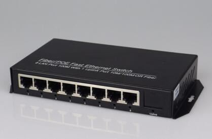 2 SC 1000 Mbps fiber ports and 8 RJ45 ports 100mbps POE Power Transceiver wireless IEEE 802.3af(15.4W)