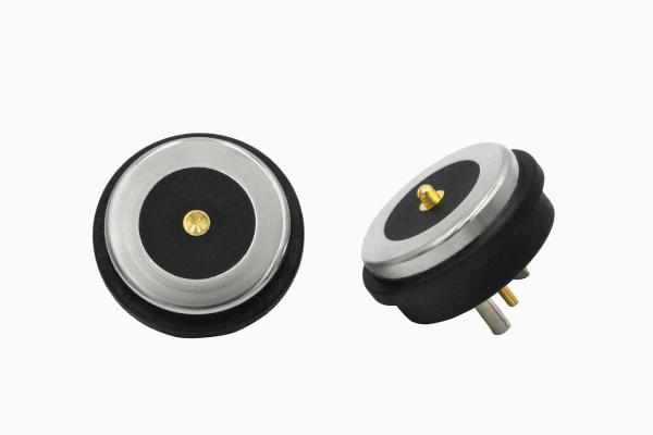 10.5mm Round Magnetic Connector Waterproof 12v Magnetic Power Connector Black / Silver