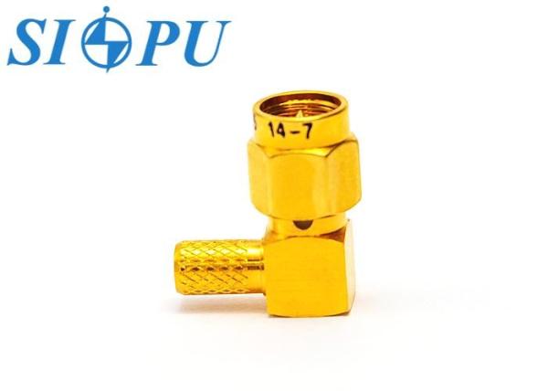 SMA Male Right-Angle RF Coaxial Connector – 90° for RG142B/U Cable