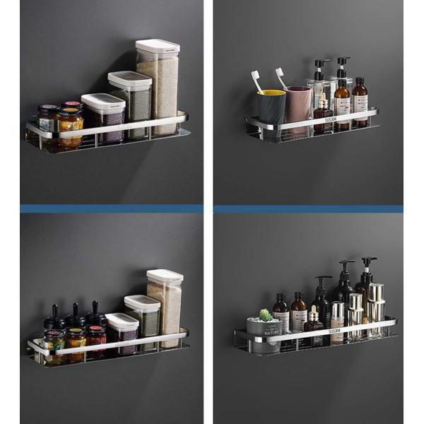 Mirror Polishing Stainless Steel Spice Rack Wall Mount For Kitchen Bathroom Balcony