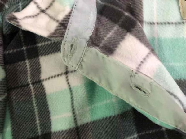 Long Sleeves Green Womens Plaid Flannel Shirts 100% Polyester