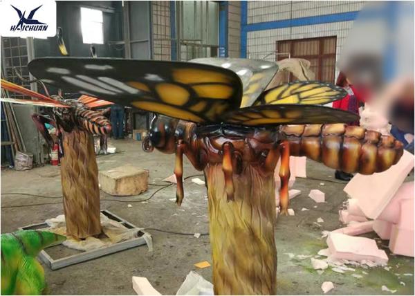 Zoo Park Outdoor Insect Sculpture , Handmade Animal Artificial Insect Statues