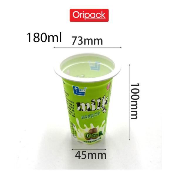 180ml Food Grade Yogurt Plastic Cups Frozen Yogurt Cups With Aluminum Foil Lids