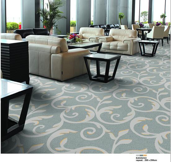Restaurant Fire Resistant Carpet 80% New Zealand Wool 20% Nylon