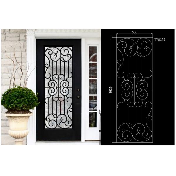 Профессиональные двери входа ковки чугуна и стекла для построения ядровой изоляции