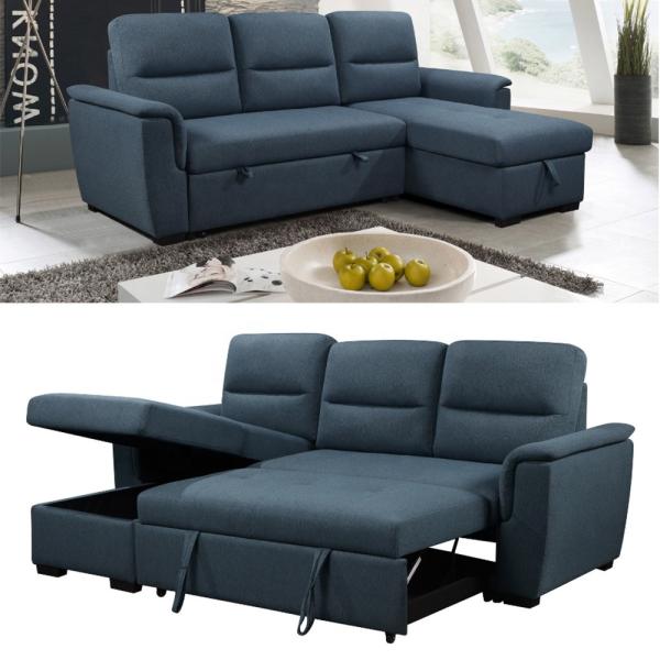 Furniture Factory latest design of living room sofa storage with USB functional sofa bed 2 seater with chaise sofa set