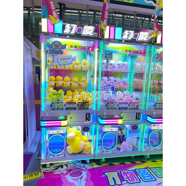 Toys World Win Plush Toys Machines USA Market Business Dopamine Transparent Color  the Claw Crane Machine for Sales