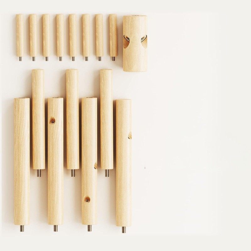 Household Simple Coat and Hat Rack Living Room Bedroom Floor Shelf Solid Wood Multi-functional Coat and Hat Rack
