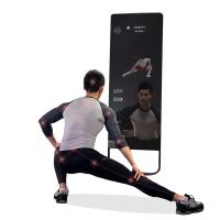 Piso casero interactivo del espejo del gimnasio de la pantalla LCD que representa el ODM del deporte del ejercicio