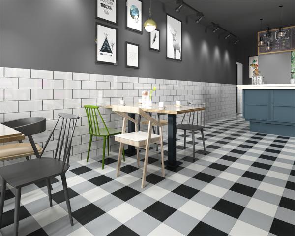 200x200mm Black White Grey Ceramic Rustic Floor Tile