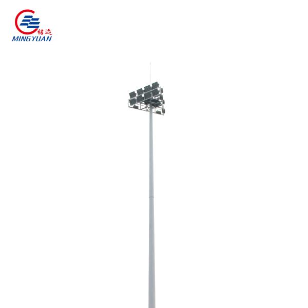 Conical Galvanized 25m High Mast Lighting Q235b For Sports Field