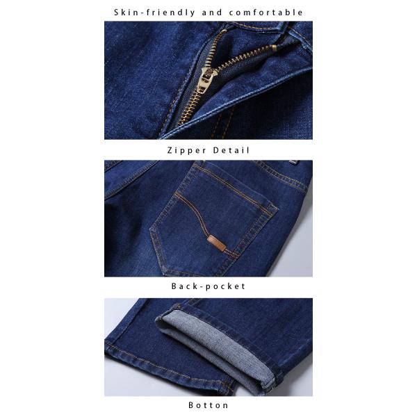 Thick Stretch Mens Jeans Loose Straight Tube High Waist Plus Size Casual Wash SAND WASH