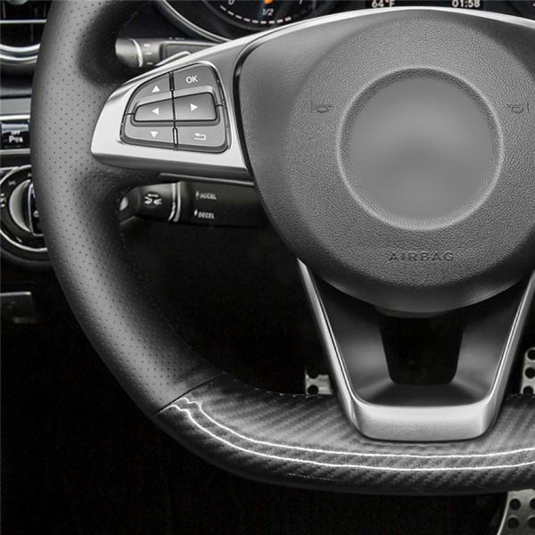 Mercedes GLC X253 C E S SL GLE CLA CLS Class AMG C43 Carbon Fiber Steering Wheel Cover