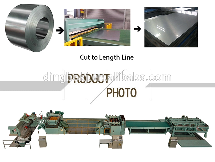 Простая обрабатыванная изделие на определенную длину линия стальная разрезая линия для гальванизированного алюминиевого пятна листа