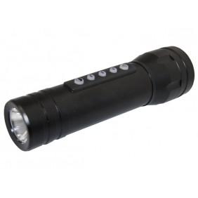 5V Black Music LED Camping Torch Ultralight Backpacking Flashlight MP3 Player