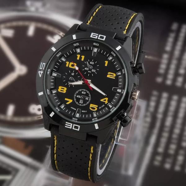 Дозор силикона кварца дозора 3BAR ремня силикона людей OEM 46mm