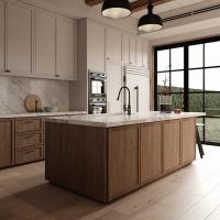 Armoires de cuisine sur mesure en gros Armoire de cuisine mural intégrée Armoires de cuisine modulaires pour villa