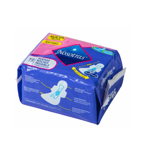 Сверхраспространенный поглощающий чип одноразовый Женщины Чистый хлопок 3D Антиликационные санитарные прокладки По размеру салфетки Ультратонкий