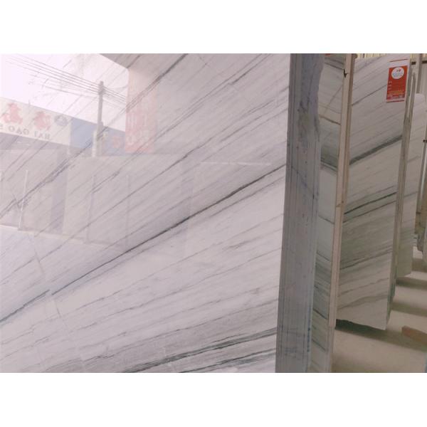 Glacier White Marble Stone Slab With Grey Veins 15mm Thickness