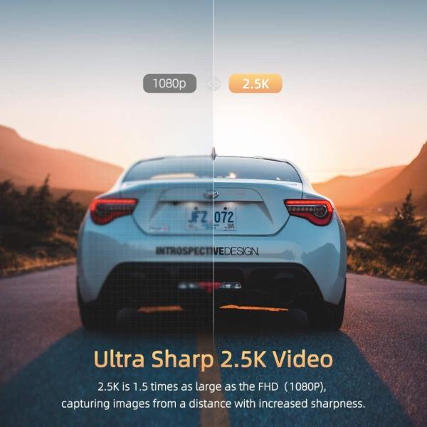 Wifi 11.26 12 Inch 4K 1440P Waterproof Dash Cam With Mobile App