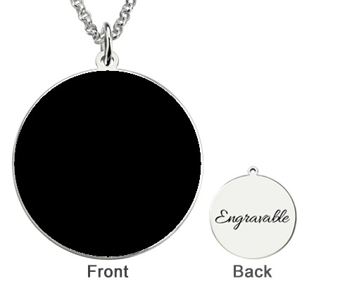 ожерелье изображения ожерелиь 0.11oz 0.98in изготовленным на заказ серебряным выгравированное парнем