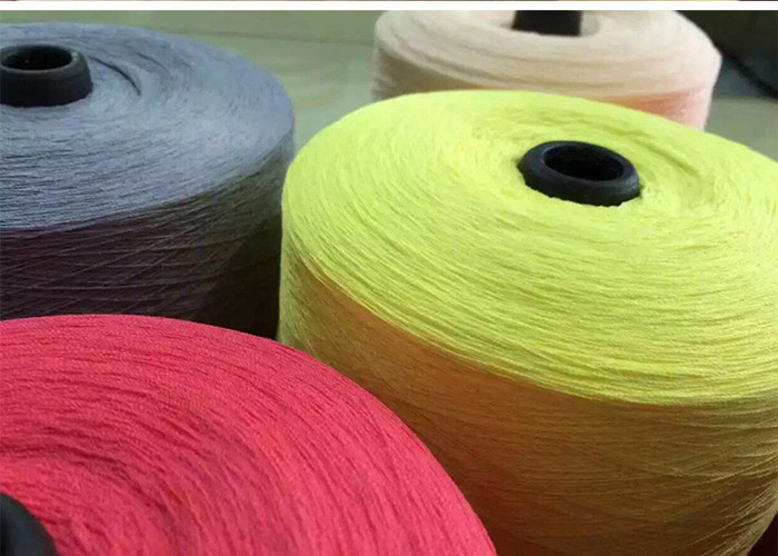 Colored Fancy Knitting Yarn , Viscose Nylon Blended Yarn 24S /2 For Summer Clothes