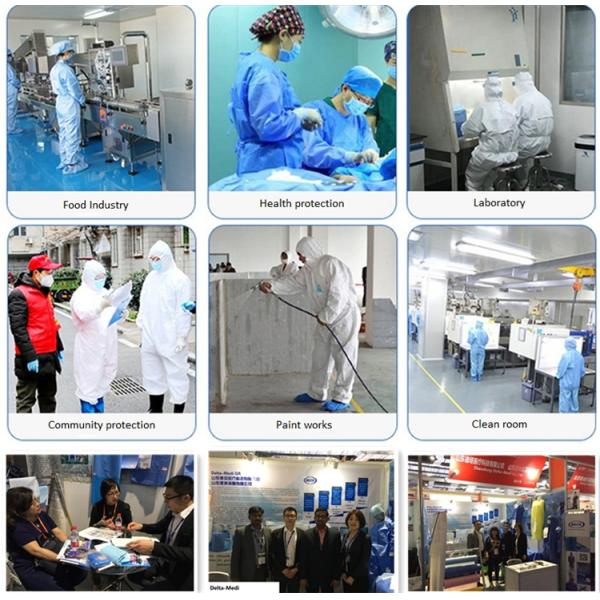 Мантии изоляции Nonwoven посетителя SMS терпеливого устранимые для еды Labotatary используя