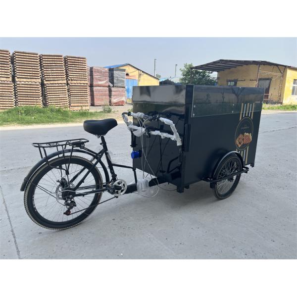 Outdoor Street Vending Bike Cart with Cargo Space and 304 Stainless Steel Construction