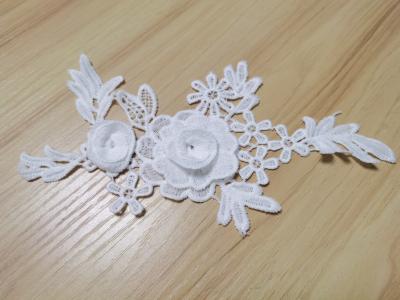 Remendos Watersoluble da flor do bordado para o material do poliéster da roupa DTM
