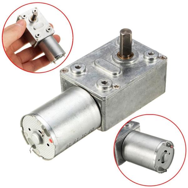 Faradyi High Quality 370 Worm Gear High Torque 66rpm DC Gear Motor 12V 24V Electric with RS370 DC Motor