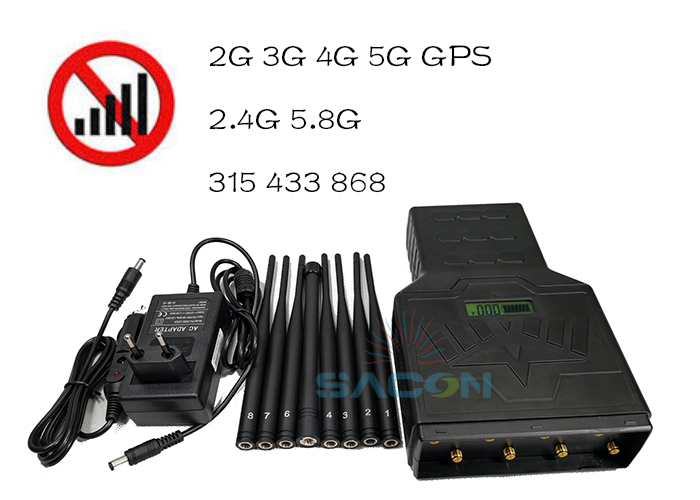 Jammer Handheld наивысшей мощности блокатора сигнала мобильного телефона 2G 3G 4G GPS 16w 30m портативный