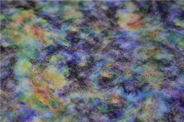 0.65mm Painting Design Printed PU Leather For Jacket , Coat , Bags
