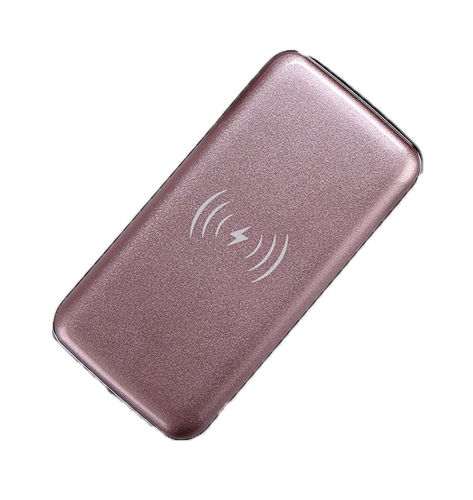 ABS 10000mAh UV finish Dual USB Mirror Wireless Charger Sticker Power Bank 5V 2.1A
