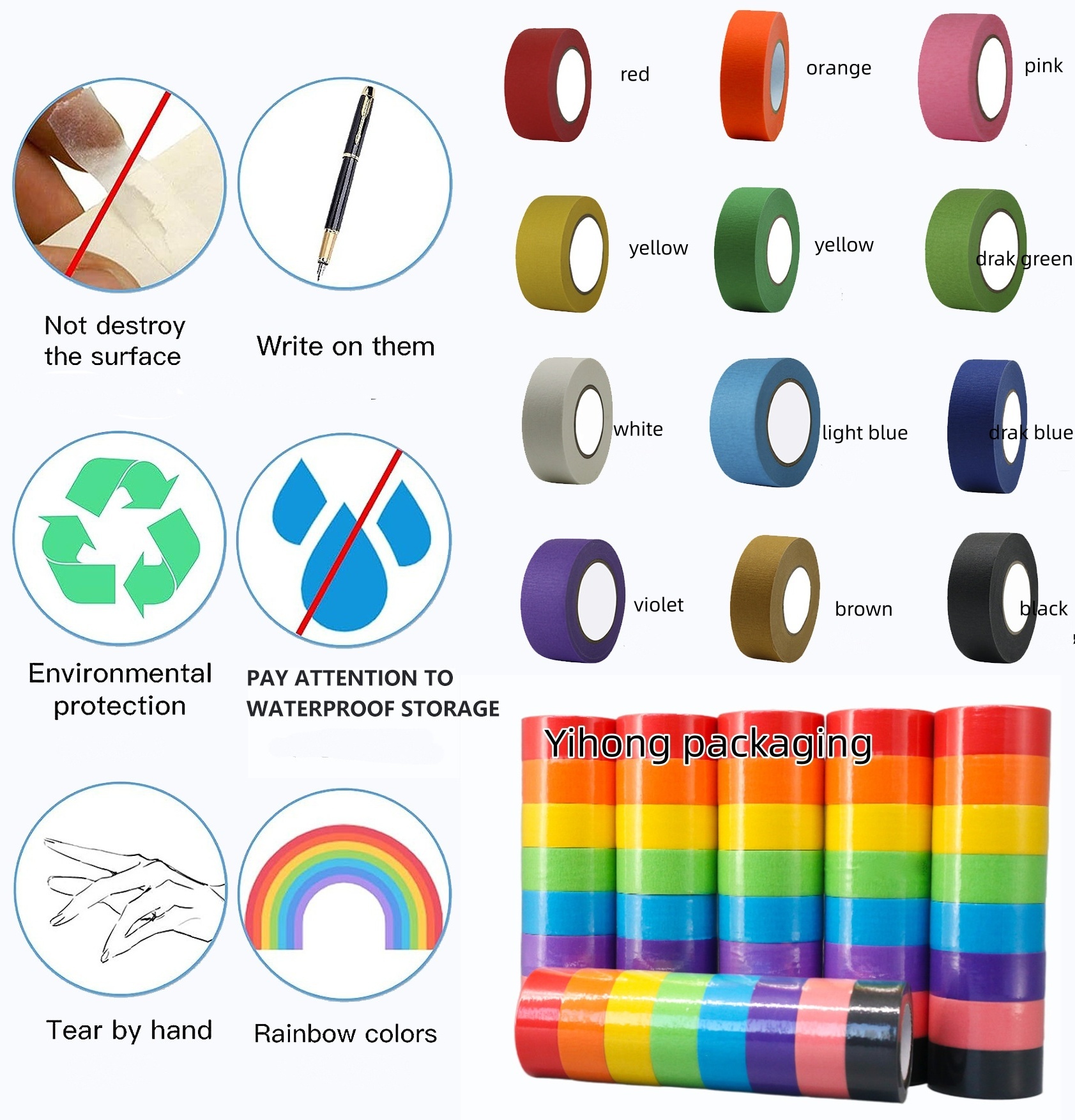 YIHONG High Quality Clear BOPP Tape Industrial Strength Self-Adhesive Heavy Duty Anti-Scratch Sealant